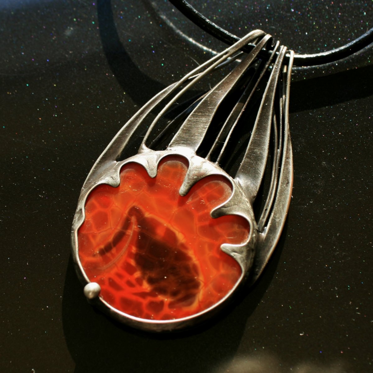 Sopka - ohnivý achát 