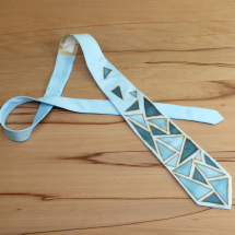 Hedvábná kravata: Trojúhelníčky modré