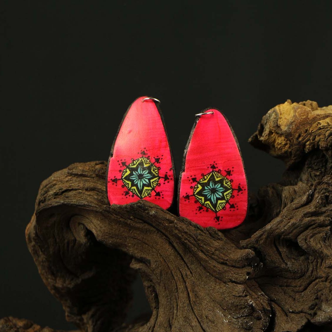 Náušnice ČERVENKA HVĚZDICOVÁ