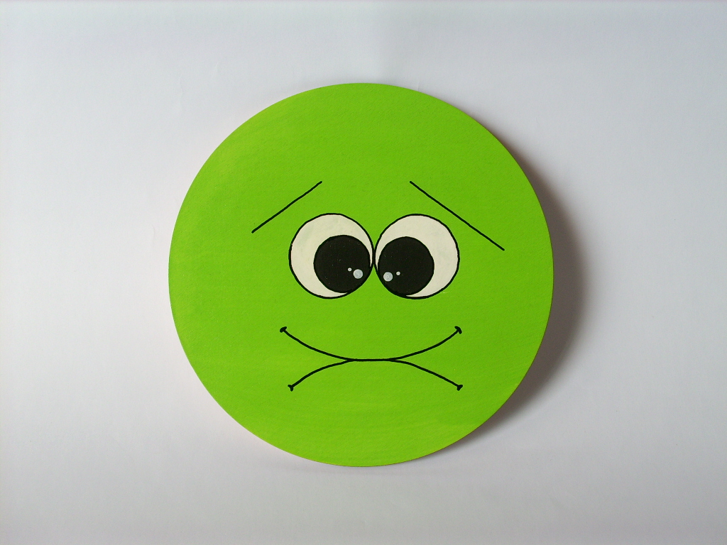 Dřevěná dekorace na zeď - smajlík... no.78