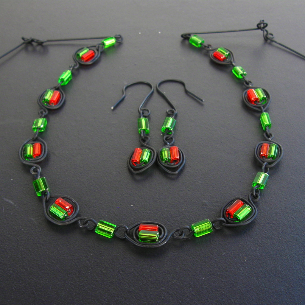 Zelená a červená očka