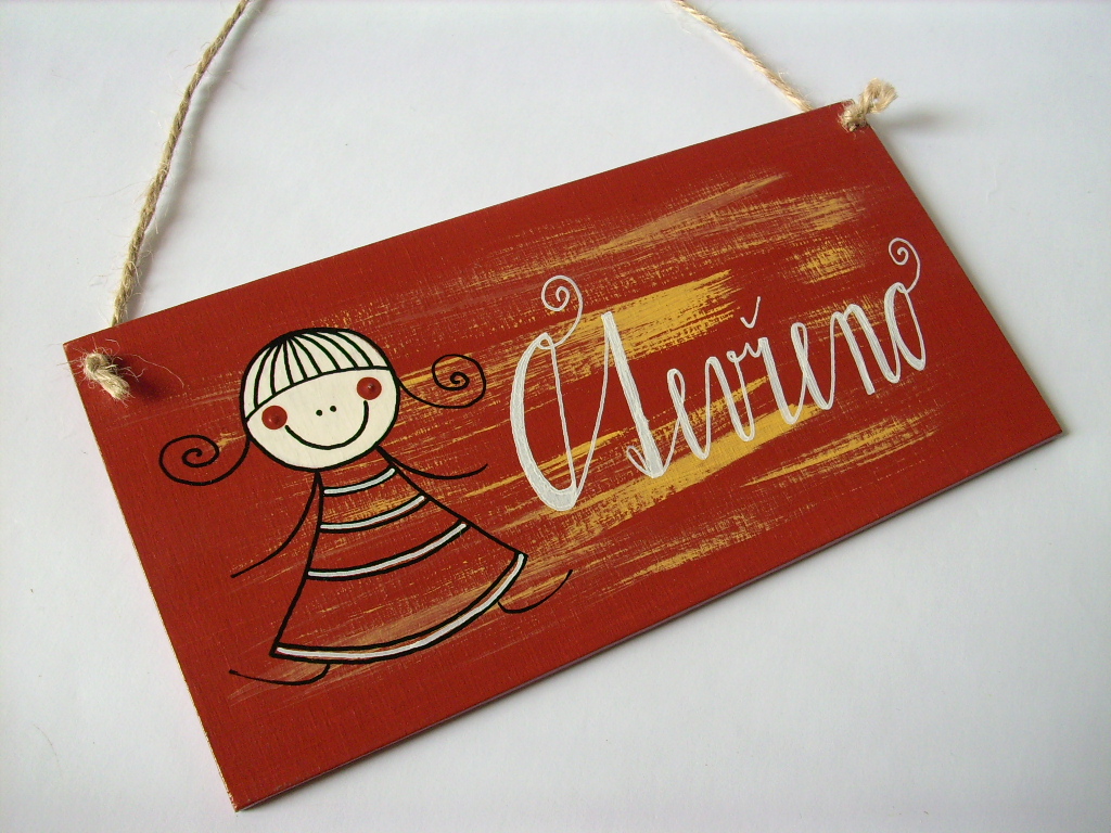 Oboustranná cedulka na dveře 