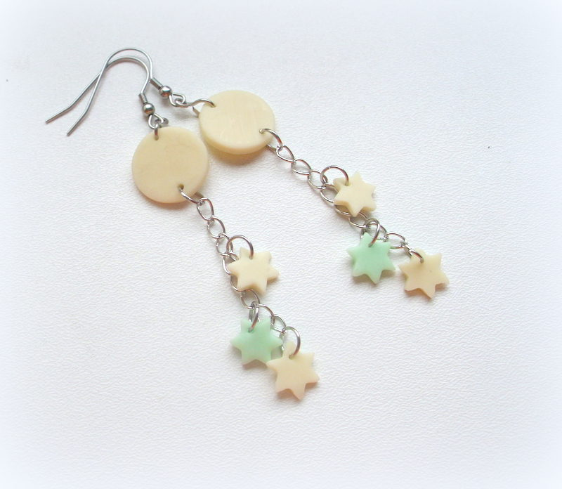 Úplněk a hvězdy - svítící ve tmě