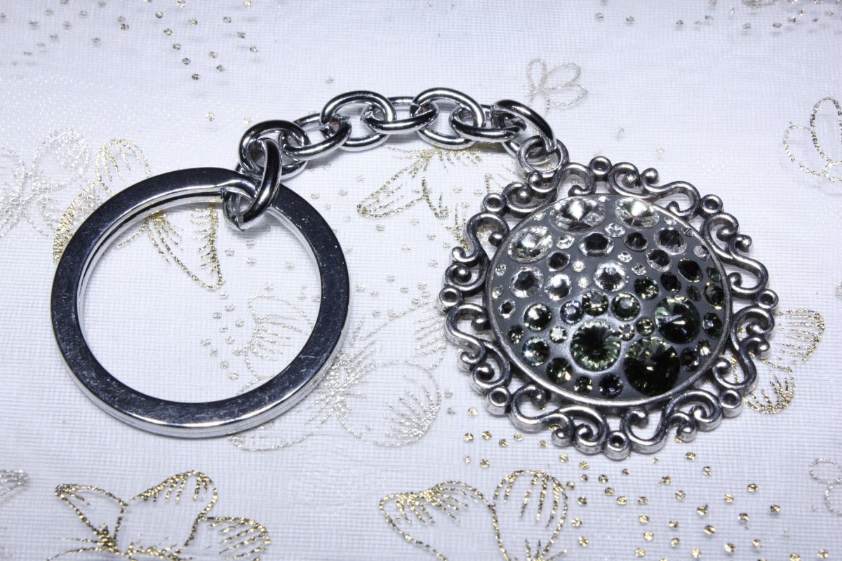 Přívěsek na kabelku/klíče Šedý kruh