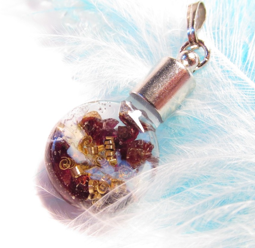 Orgonit Mini lahvička Granát & Opalit