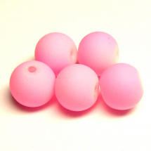 Perla matná 10 mm - světle růžová - 5 ks