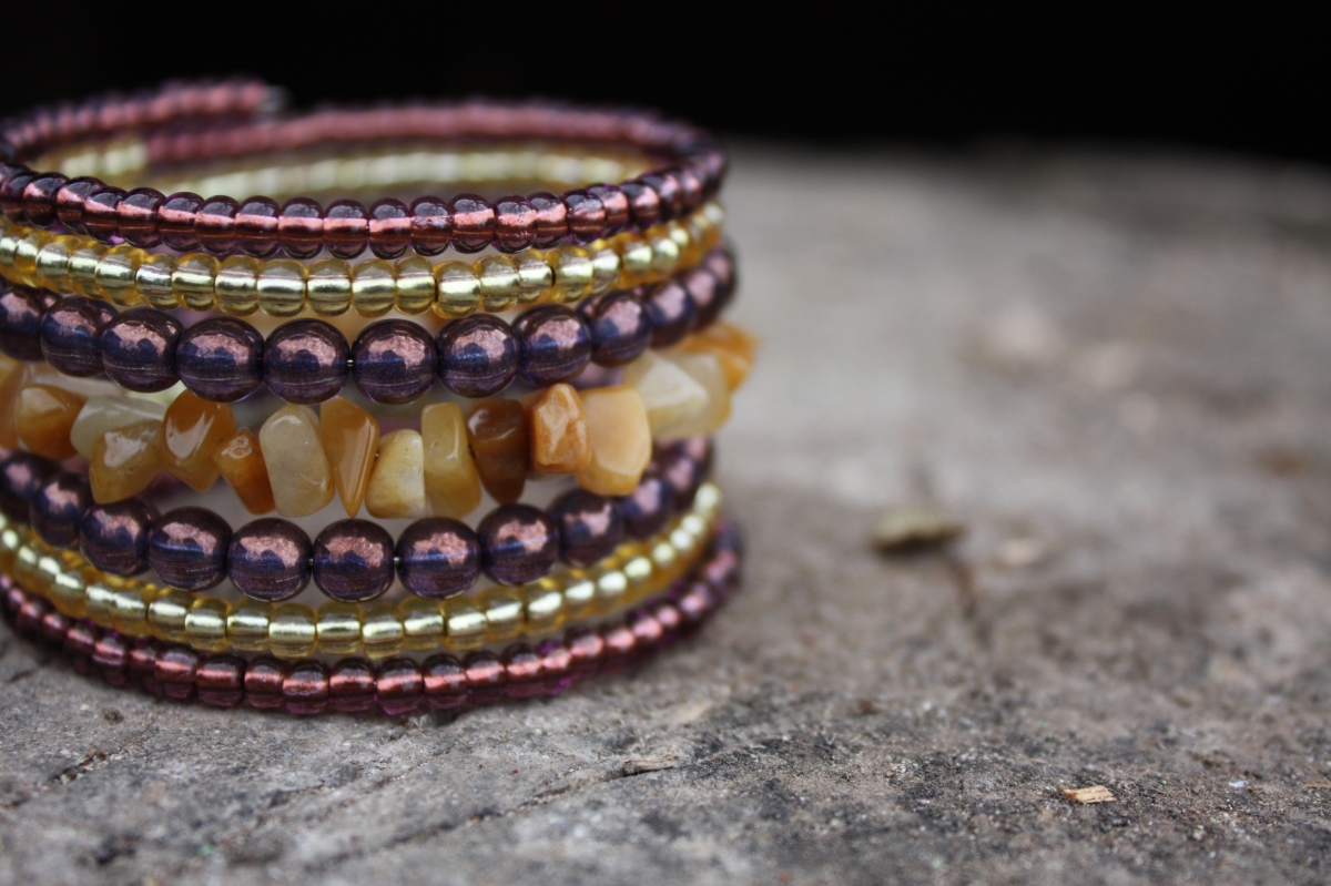 Náramek Oriental... se žlutým kalcitem