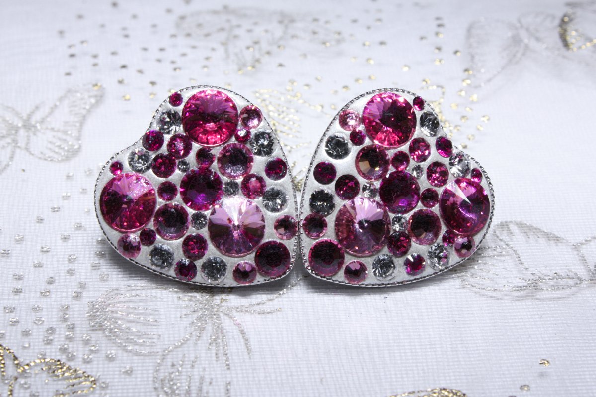 Velká bílo-růžová srdce