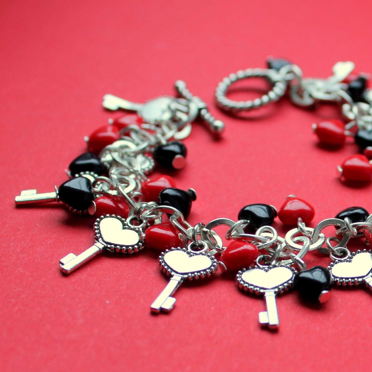 Srdce na klíček - náramek