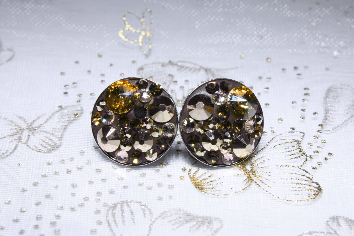 Větší zlato-hnědé náušnice