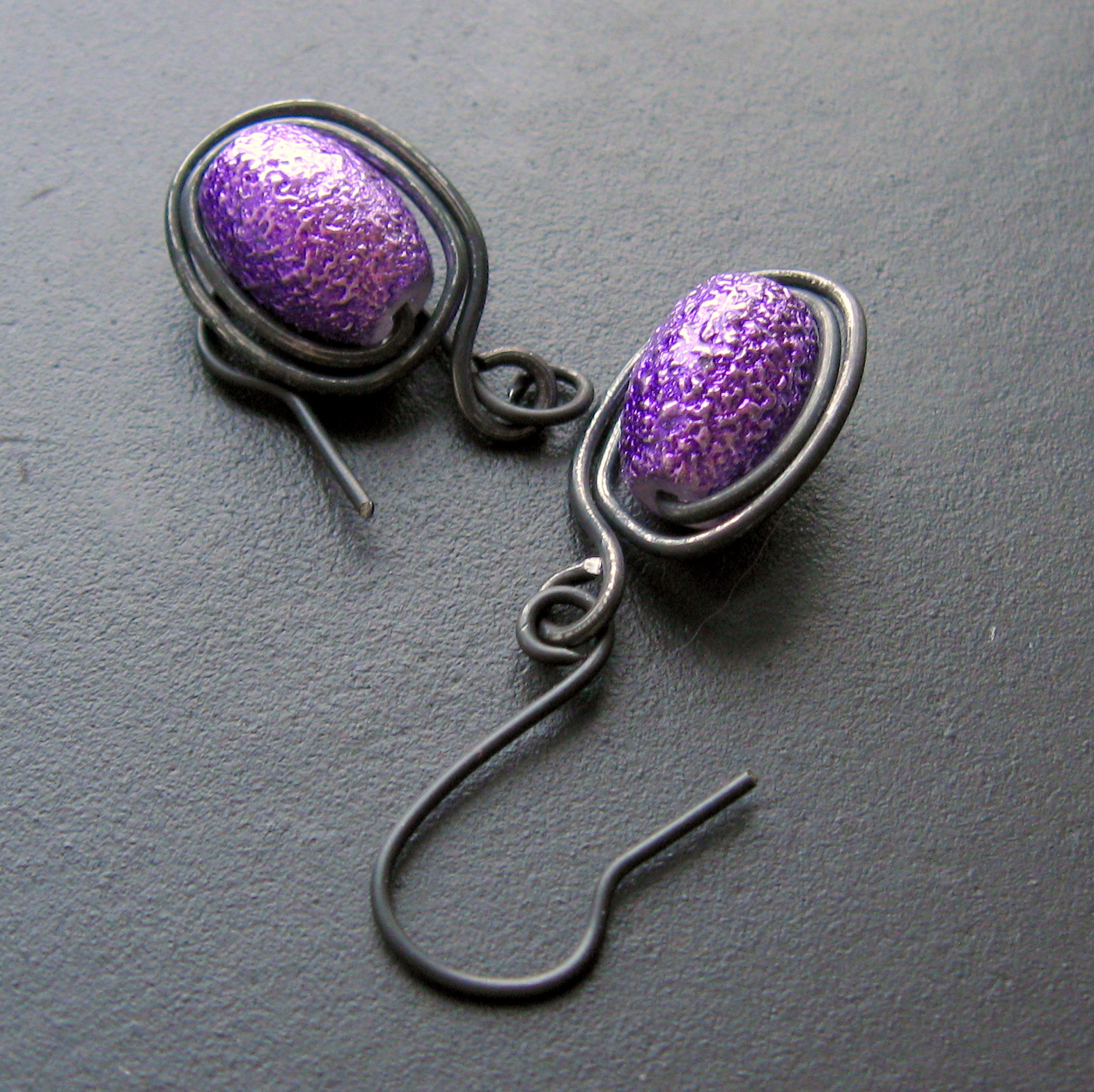 Náušnice fialové