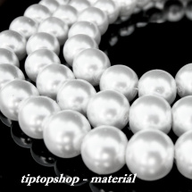 Voskované perličky bílé, 10mm (10ks)