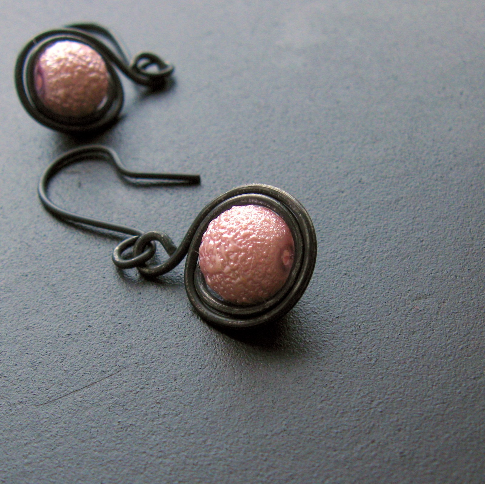 Náušnice lasturově růžové