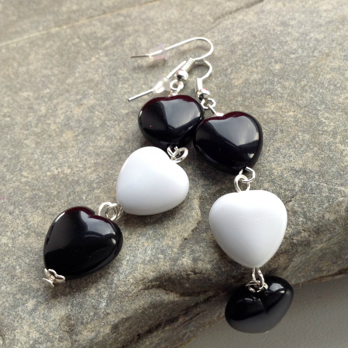 Srdéčka black & white