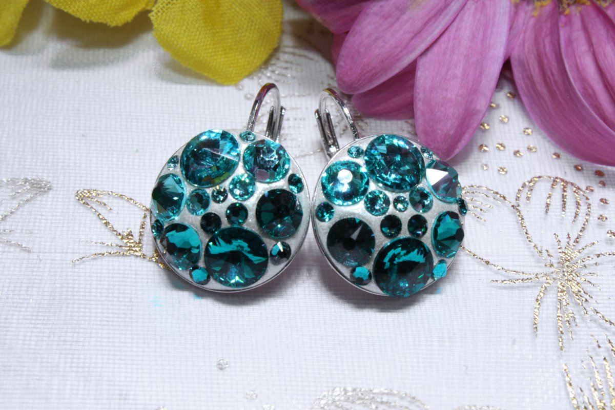 Tyrkysovo-modré náušnice č.2