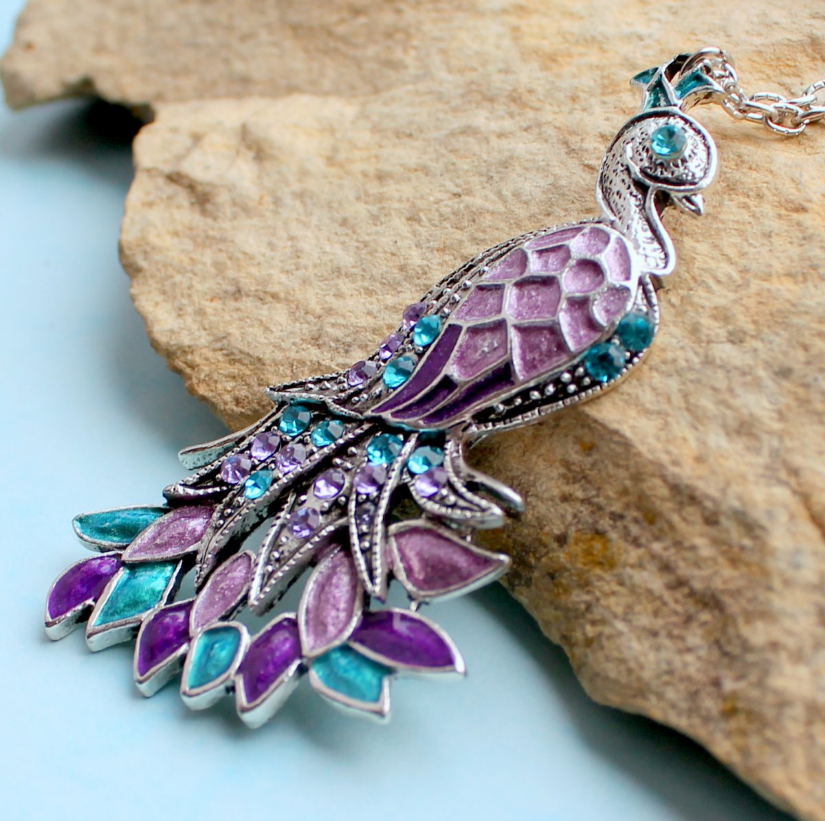 Pyšný jako páv - náhrdelník