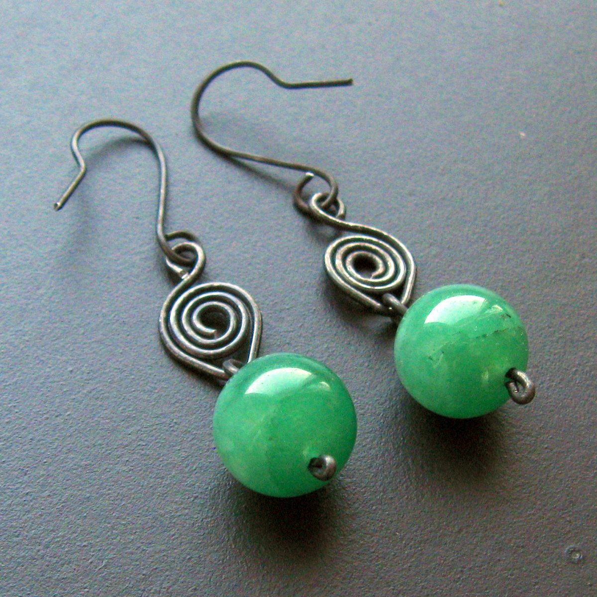 Náušnice avanturínové koulení