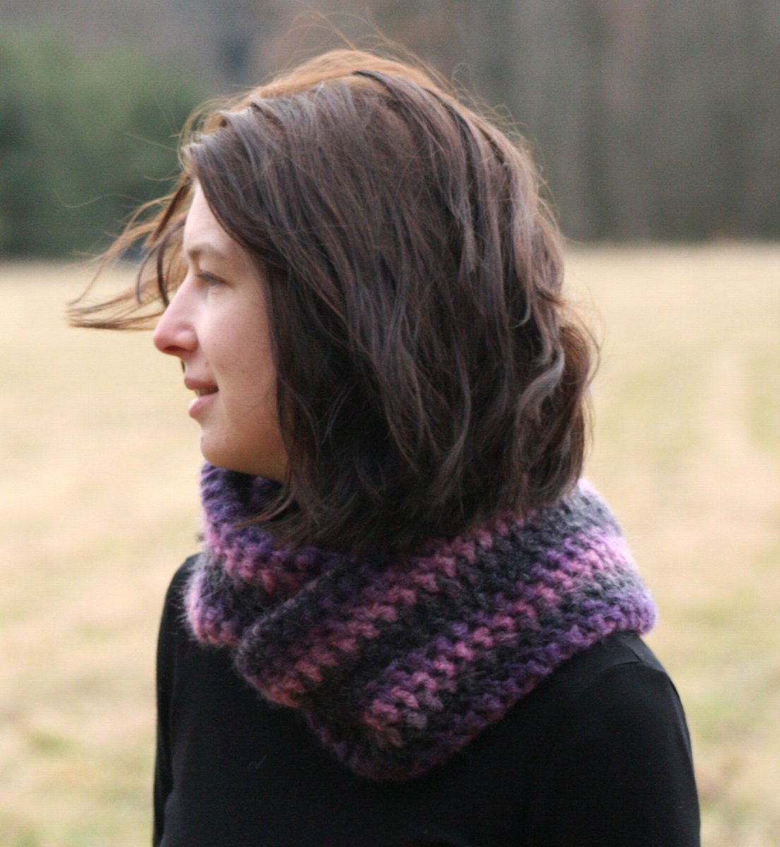 Hřejivý a nekousavý mohérový nákrčník.