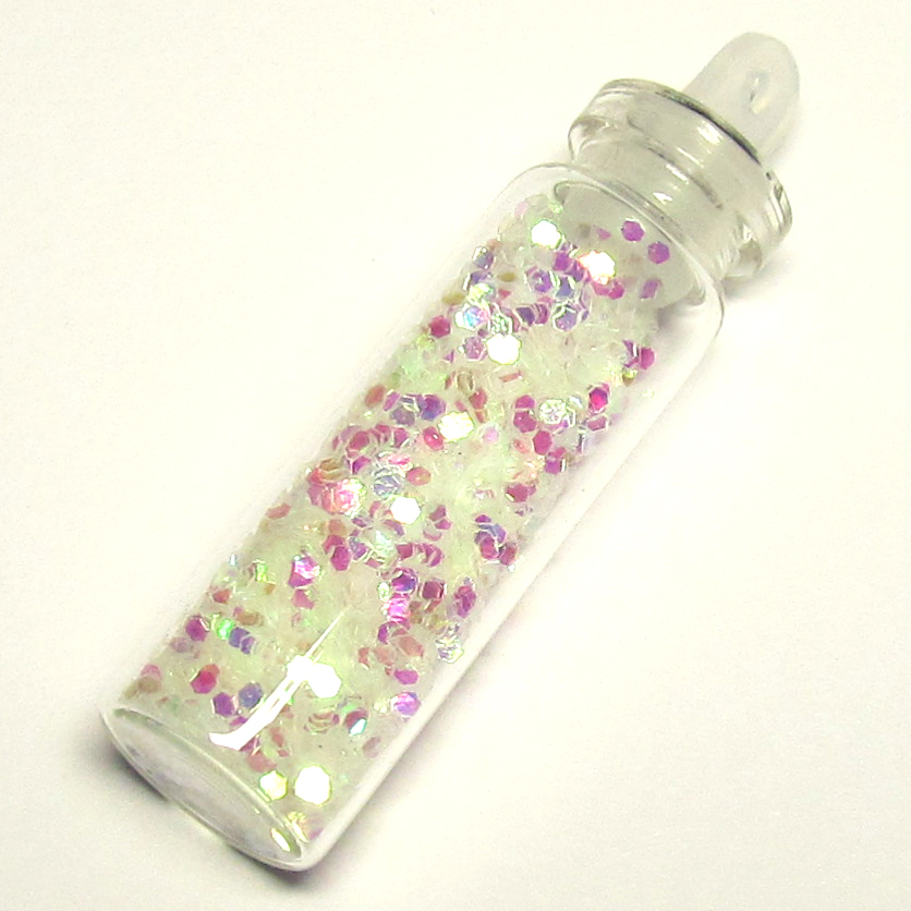 Glitry čtverečky - bílá AB pokov