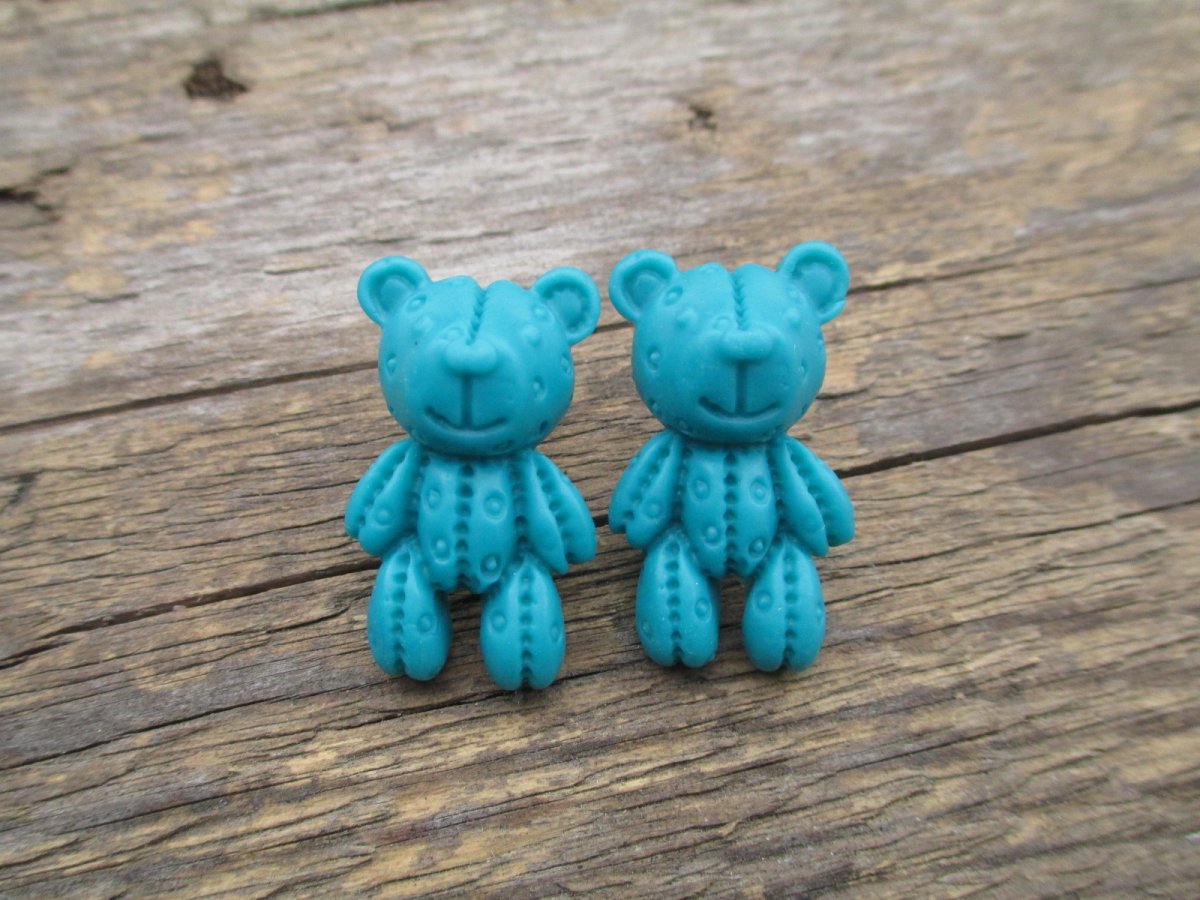   medvědi v modré - naušnice pecky    