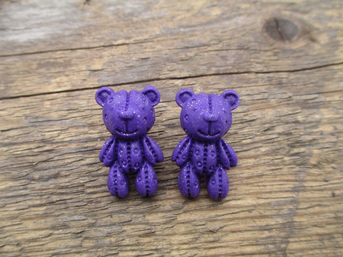 medvědi ve fialové- naušnice