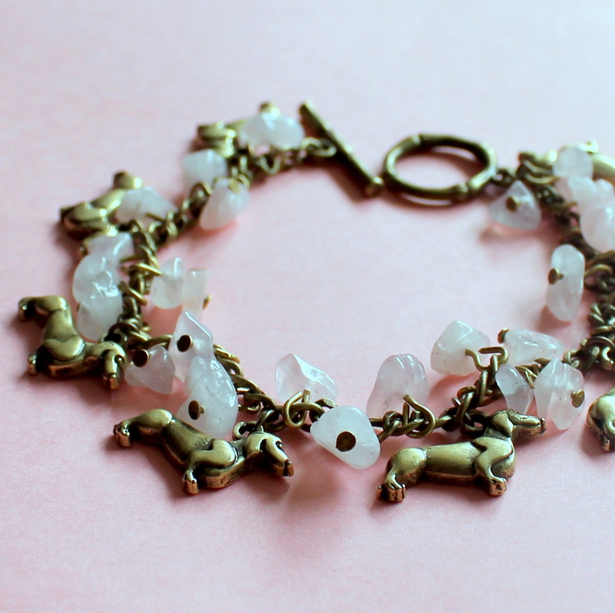 Milujeme pejsky - náramek s růženínem