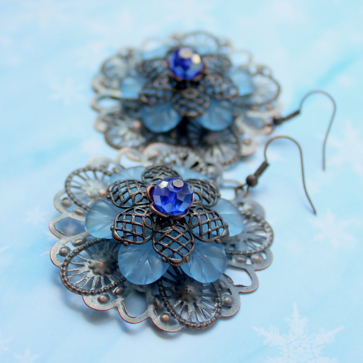 Kvetoucí filigrán - romantické náušnice