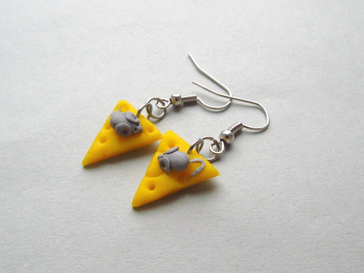 Náušnice - myšky na sýru III.