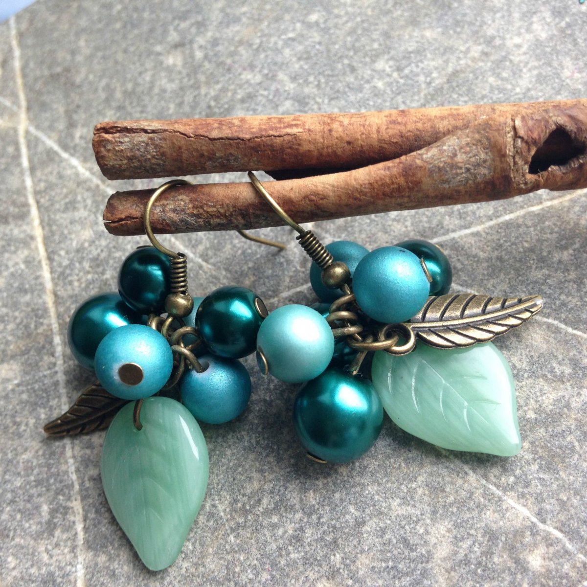 Z mechu a kapradí - náušnice