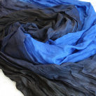 hedvábný pléd černo-modrý 180x90