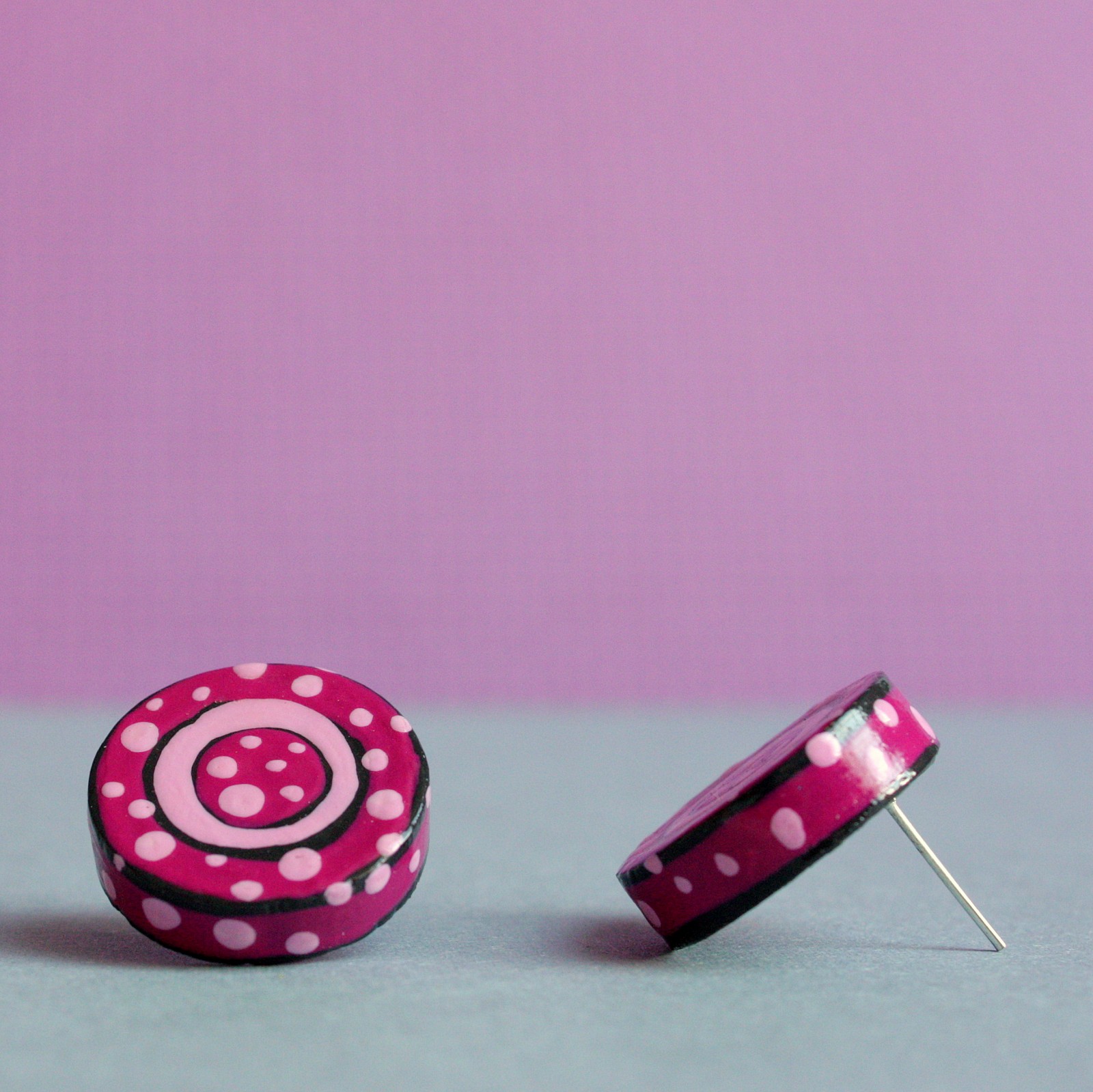 Koláčkové náušnice - puzety