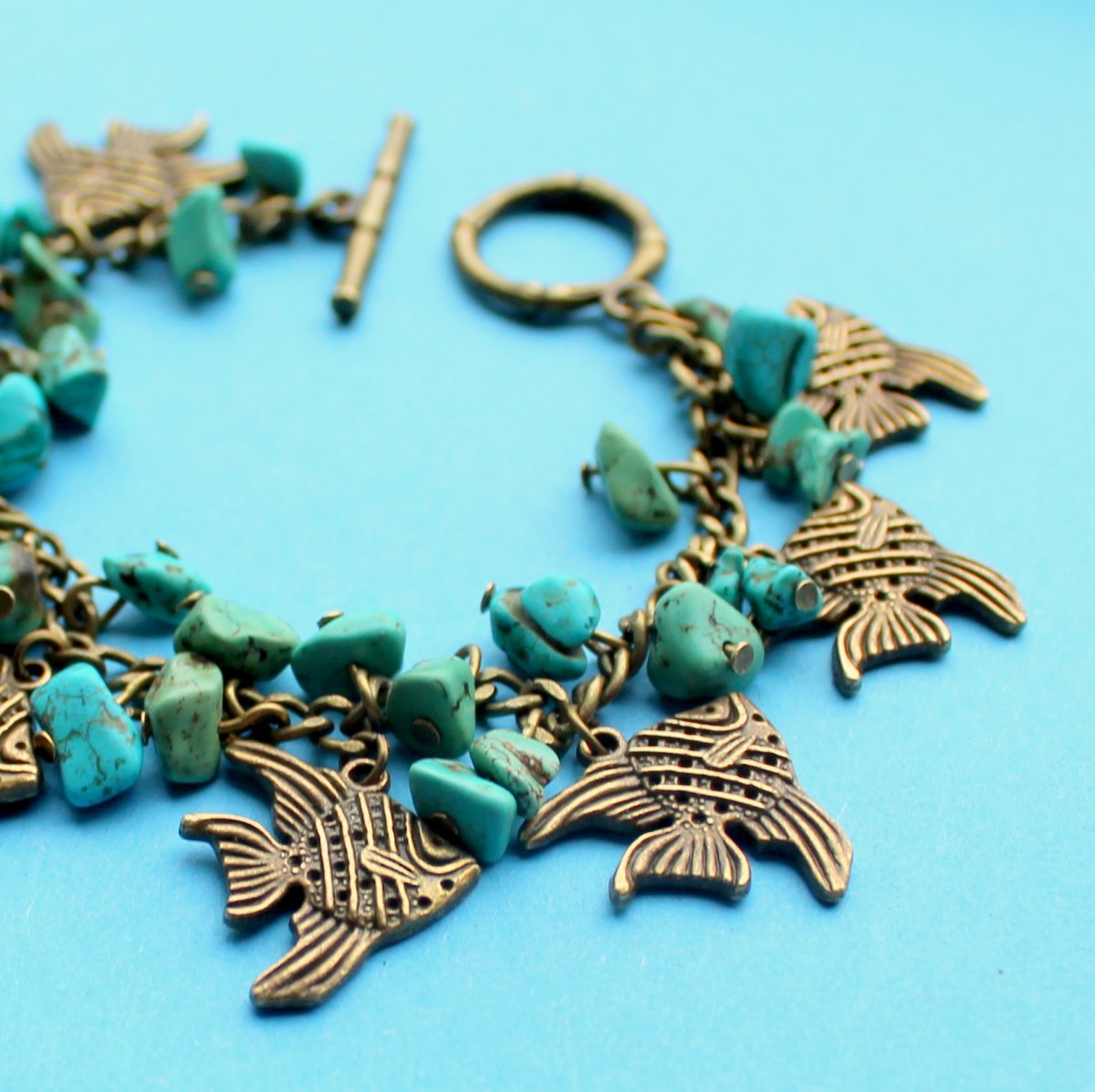 Pod mořskou hladinou - náramek s tyrkysem