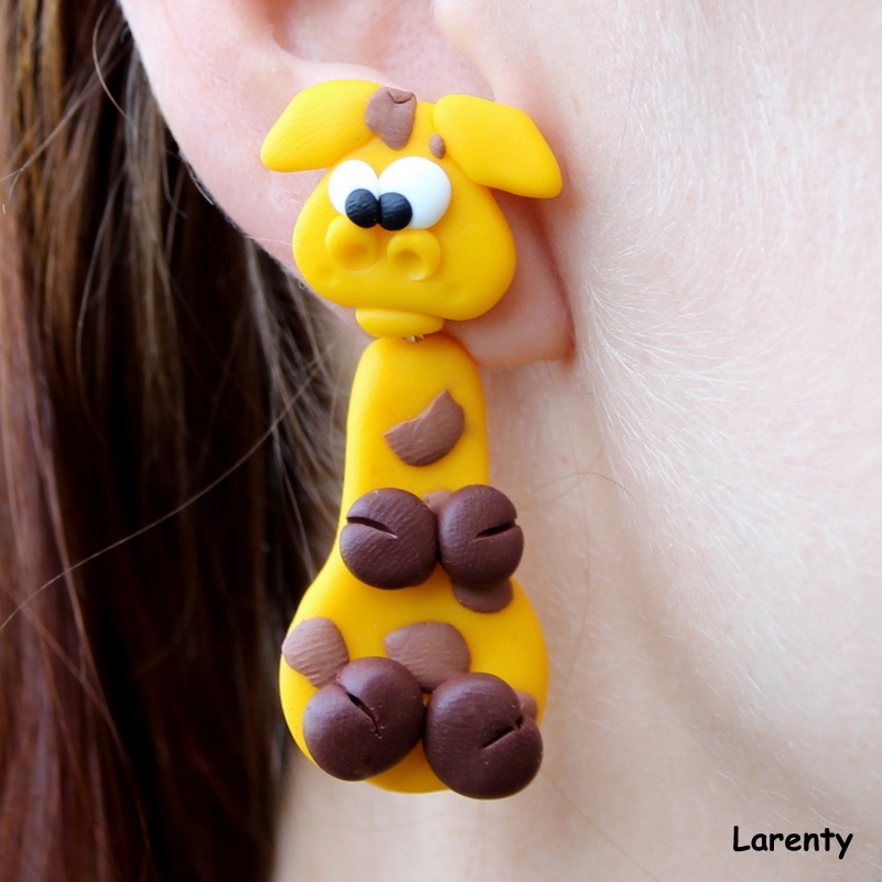 pecičko - naušnice Žirafky
