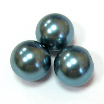 Perla vosková 12 mm - modrá - 5 ks
