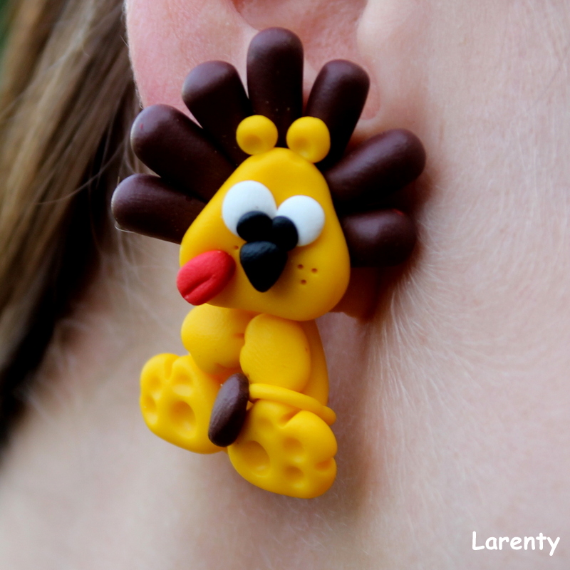pecičko - naušnice Lvíčata