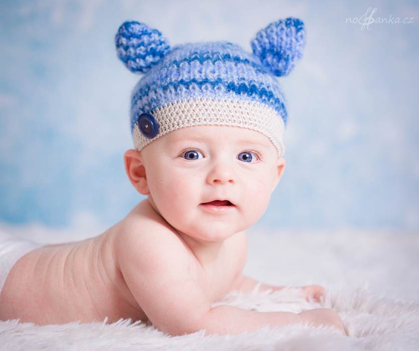 Soupravička na focení miminek - modrá