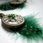 Green dangle earrings