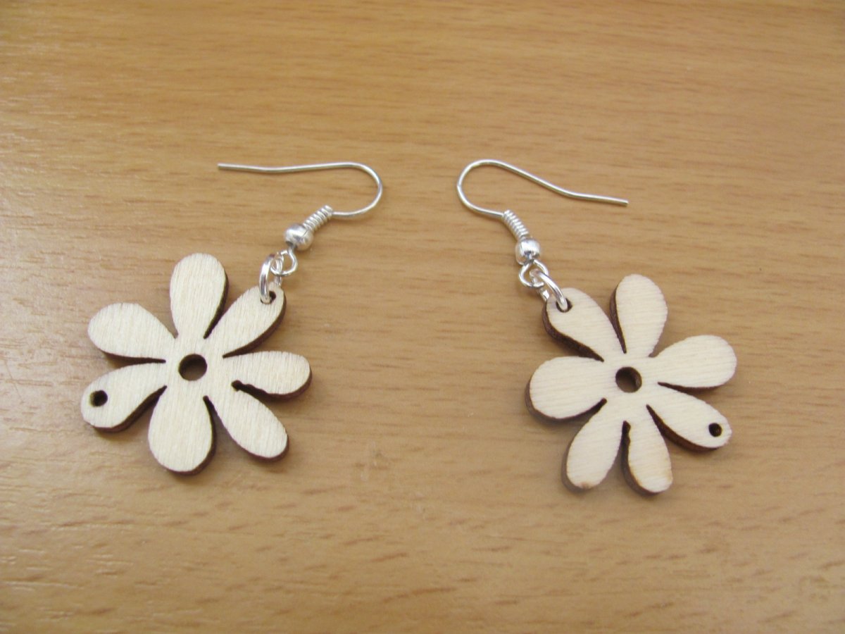 Dřevěné kvítky - přírodní