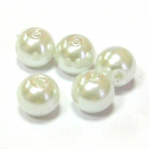 Perla vosková 8 mm - bílá - 15 ks