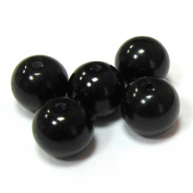 Perla vosková 8 mm - černá - 15 ks