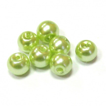 Perla vosková 6 mm - zelená - 20 ks