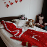 Vánoční ětská deka podšitá fleecem.
