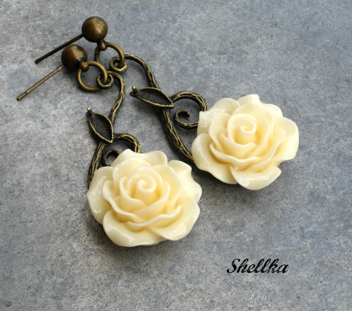 Náušnice s růžičkama 14