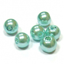 Perla vosková 6 mm - tyrkysová - 20 ks