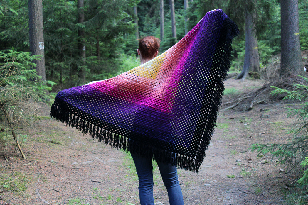 Pléd/ šátek MAXI "Stmívání..."