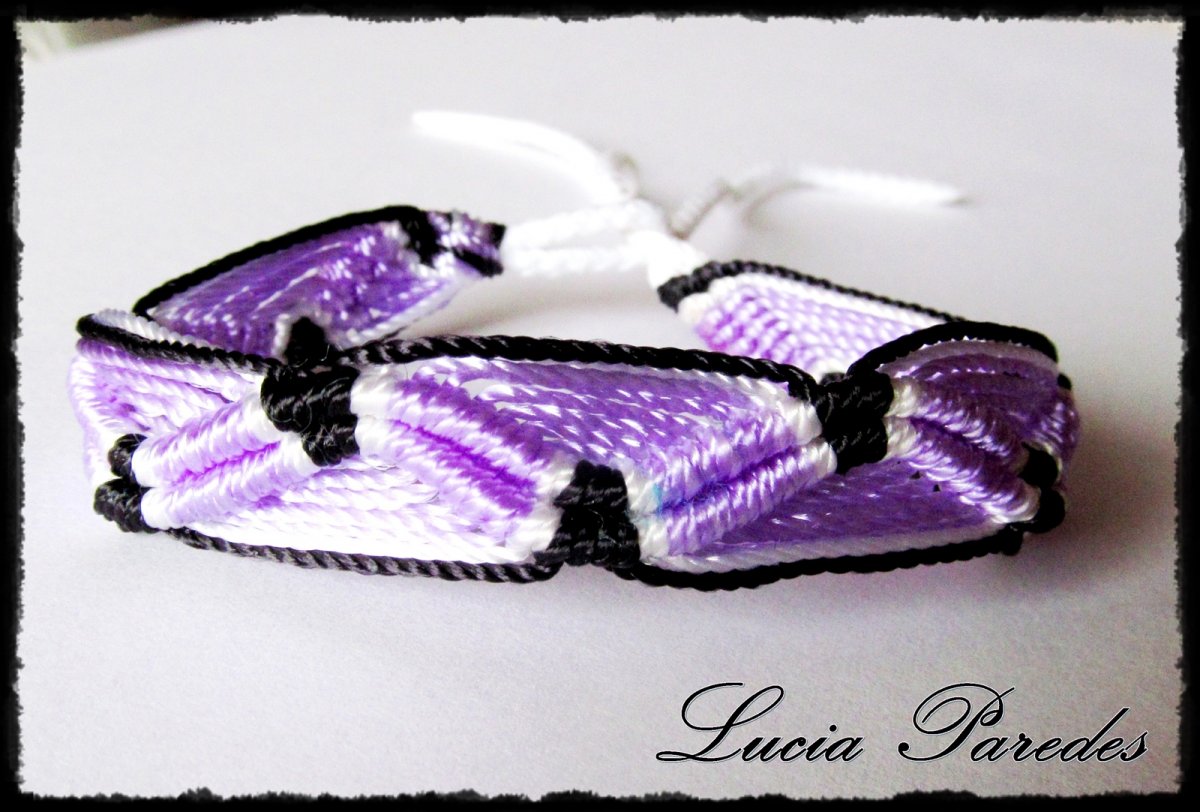 Náramek cikcak macramé 8.