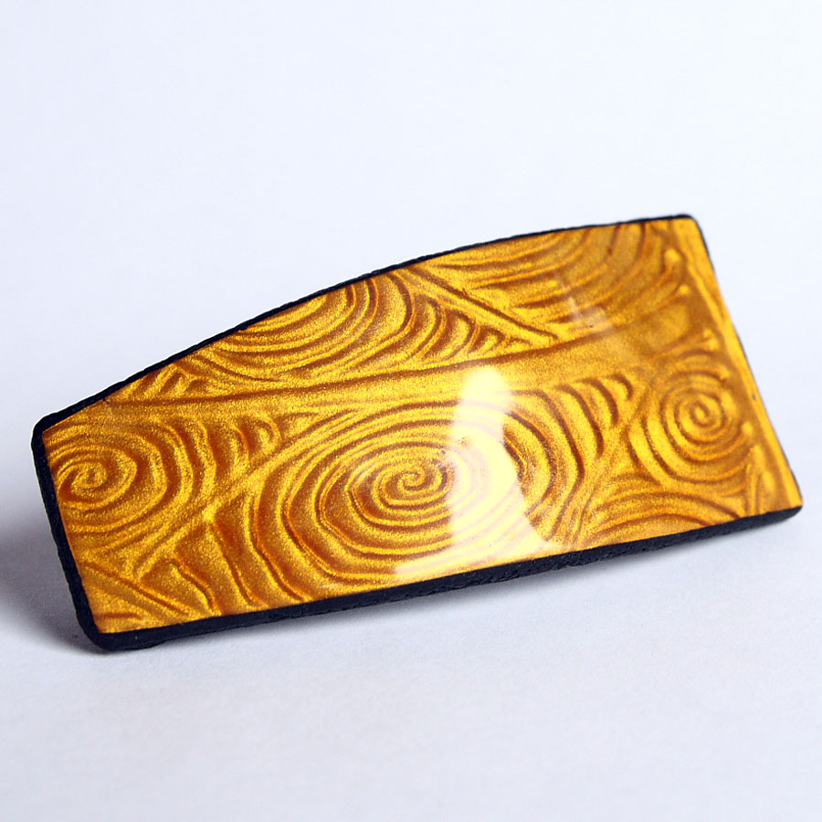 Sponka zlatá v černé 