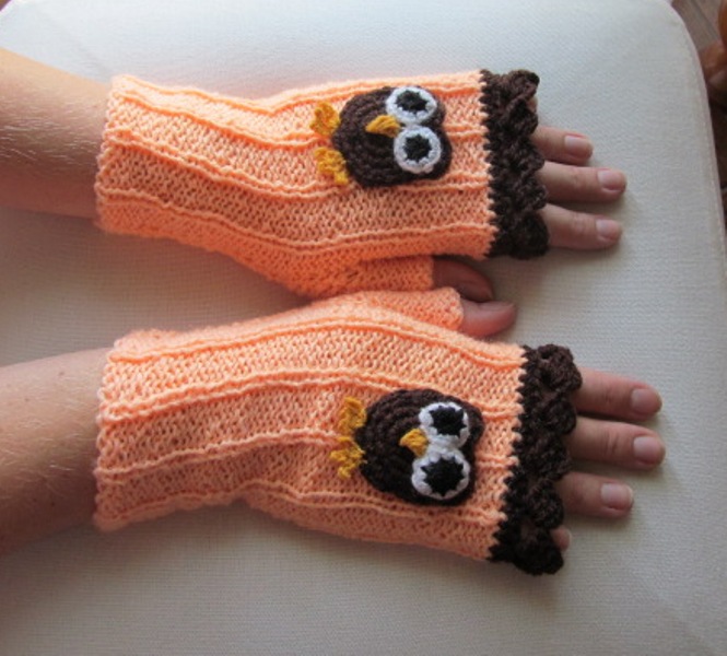 Rukavice - sovička