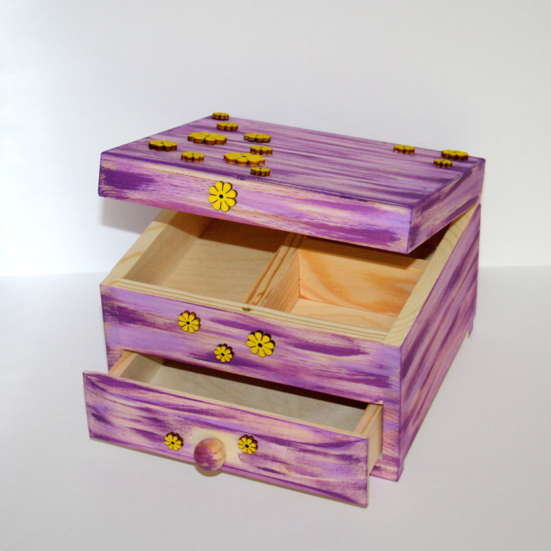 Šperkovnice fialová