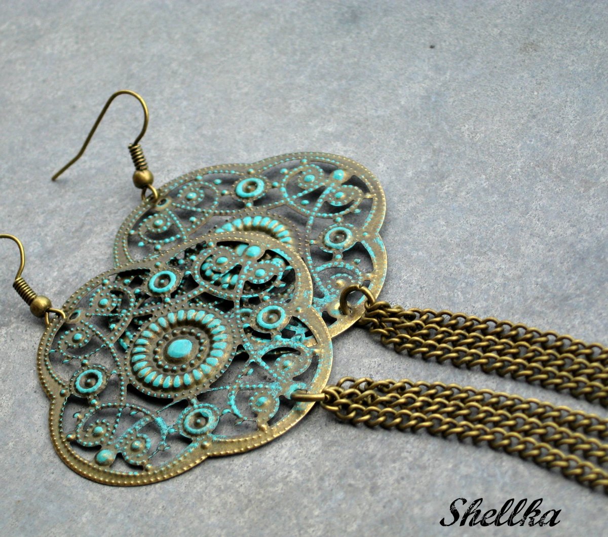 Náušnice ,,TURQUOISE FILIGREE,,